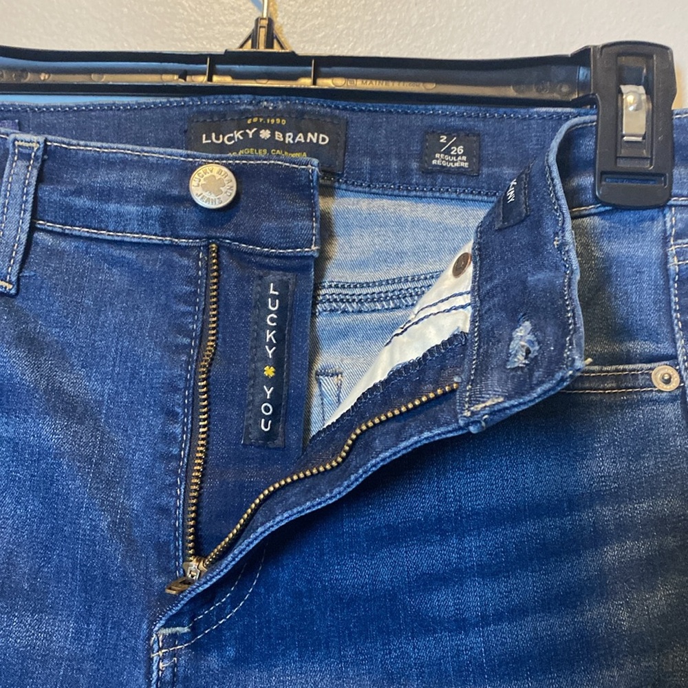 Lucky Brand Bridgette Jeans Women 2/26 Blue Stretch Denim High Rise Skinny Ankle - Picture 5 of 15